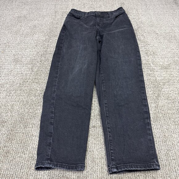 Banana Republic Jeans High Rise Straight Black Pockets Women’s Size 0 Petite - Picture 1 of 12